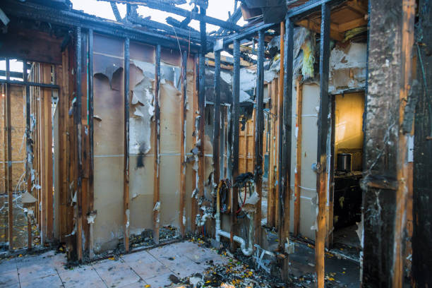 Professional Emergency Fire Cleanup technician working in Conesus Lake, NY